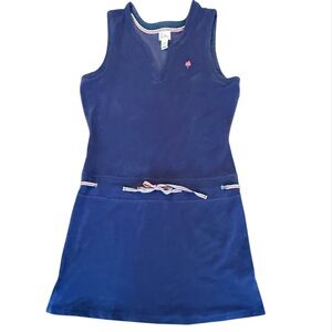 Lilly Pulitzer Navy Terrycloth Tank Dress with Drawstring waist Size Large $145